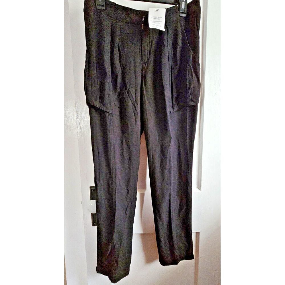 A.L.C made in USA of Italian fabric Viscose front seam black pant women Sz 6